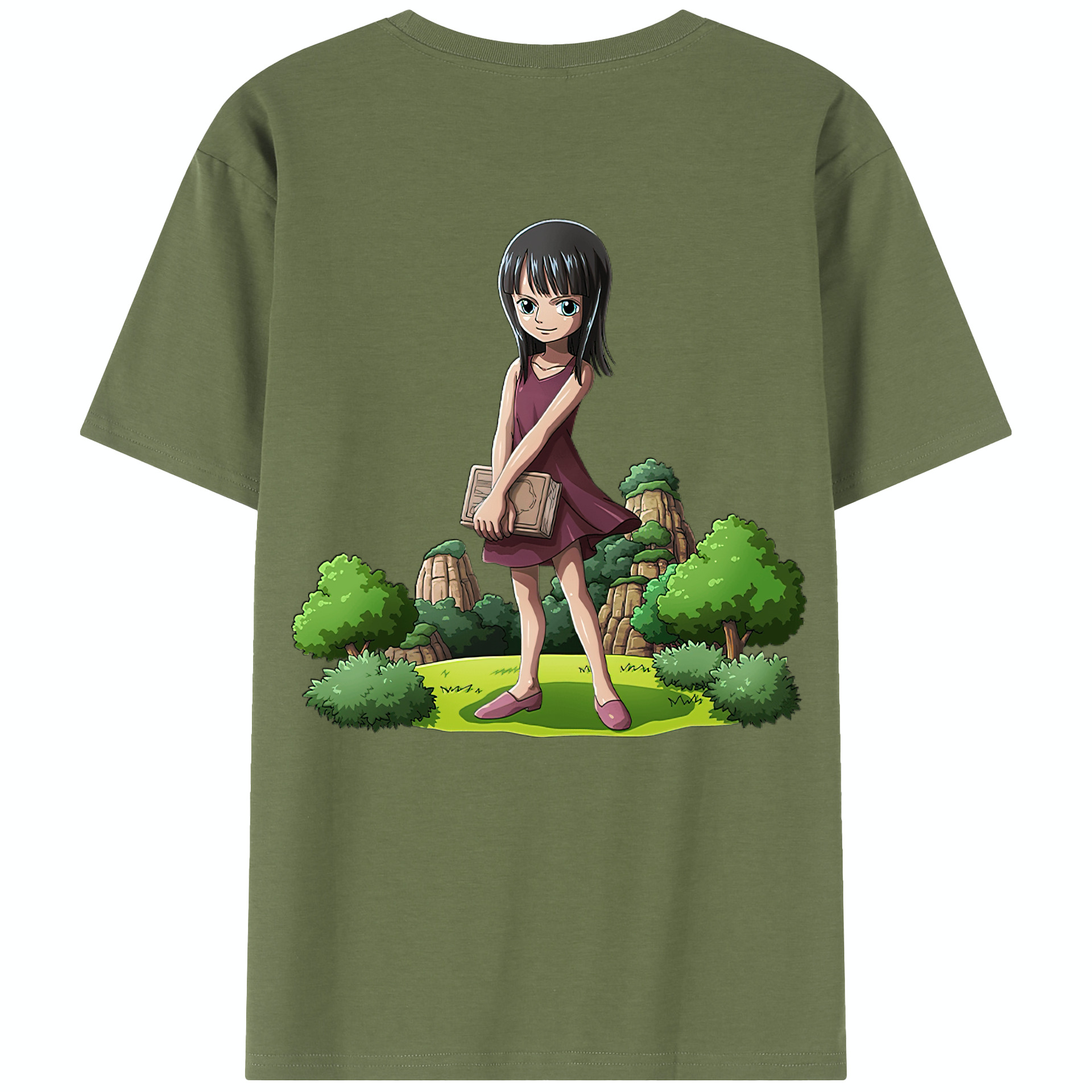 ワンピース ニコ・ロビン ONE PIECE Nico Robin 綿100％半袖Tシャツ（背面プリント）
